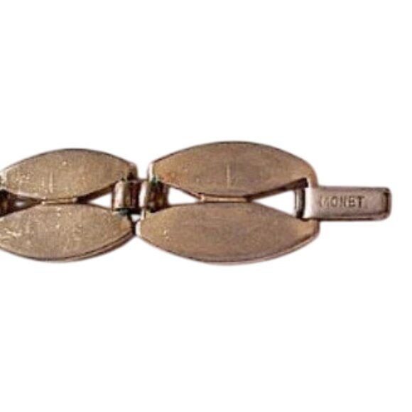 Monet Rice Disc Necklace Link Chain Gold Tone - Picture 5 of 5